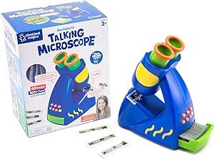 Educational Insights GeoSafari Jr. Talking Microscope Featuring Bindi Irwin: Microscope for Kids, STEM & Science Toy, Interactive Learning, Ages 3+
