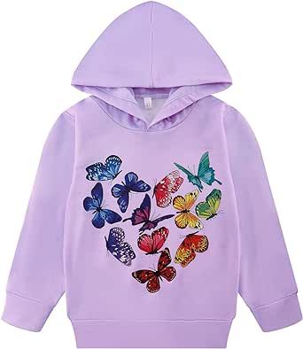 Popshion Toddler Girls Sweatshirts Fleece Hoodie Jacket Cute Animal Sweater Winter Hooded Sweatshirt Pullover Tops