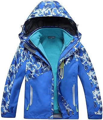 Valentina Boys Girls Outdoor Winter Two-Piece Coat 3-1 Children Thicken Velvet Detachable Warm Quilted Jacket
