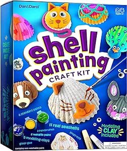 Kids Sea Shell Painting Kit - Arts & Crafts Gifts for Boys and Girls - Craft Activities Kits - Creative Art Activity Gift Toys for Age 4, 5, 6, 7, 8, 9, 10, 11 & 12 Year Old 4-6, 4-8, 8-12