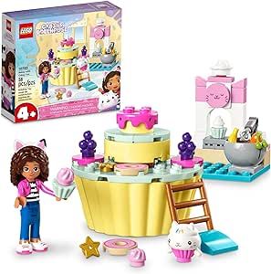 LEGO Gabby's Dollhouse Bakey with Cakey Fun 10785 Building Toy Set for Fans of The DreamWorks Animation Series, Pretend Play Kitchen, Oven and Giant Cupcake to Decorate, Gift for 4+ Year Olds