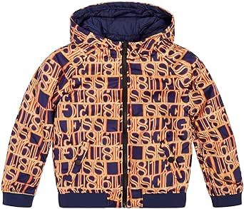 GUESS Boys' All Over Printed Reversible Padded Jacket