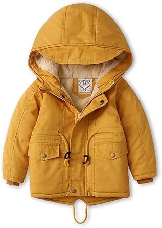 WEONEDREAM Boys Girls Winter Outwear Coats, Kids Warm Outfits,Windproof Jacket for Toddler 1-8Y