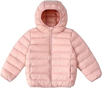 Qvkarw Kids Baby Winter Down Coats Boys Girls Light ??uffer Padded Jacket Bear Hoods Infant Outerwear