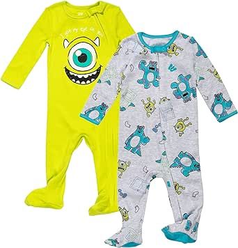 Disney Winnie the Pooh Lion King Monsters Inc. Pixar Toy Story Baby 2 Pack Sleep N' Play Coveralls Newborn to Infant