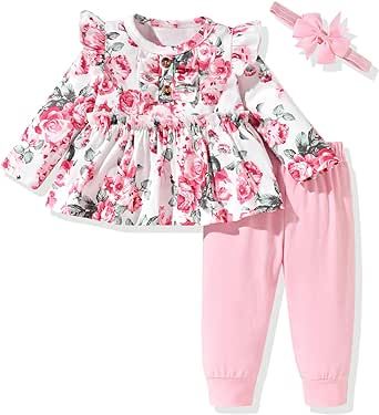 Aalizzwell Infant Baby Girls Long Sleeve Fall Winter Outfit