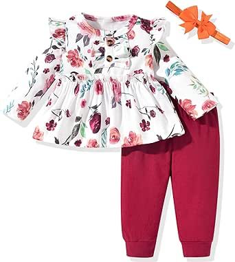 Aalizzwell Infant Baby Girls Long Sleeve Fall Winter Outfit