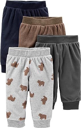 Simple Joys by Carter's Unisex Babies' Cotton Pants, Pack of 4